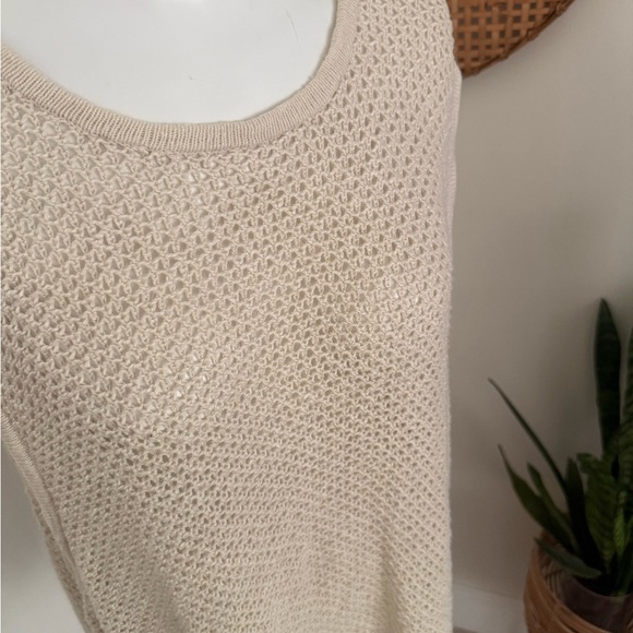 Abercrombie Fitch Womens Beige Knit Tank Top XXL Cotton Viscose Sleeveless - Picture 4 of 8